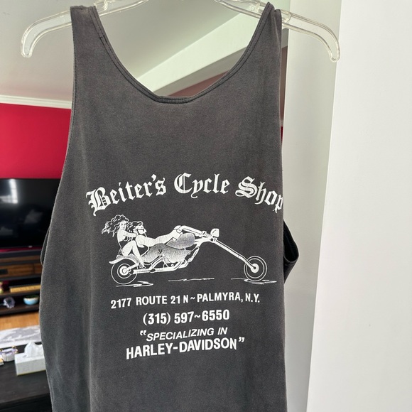 Vintage 90s Motorcycle engine tank top - Picture 5 of 6